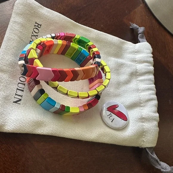 Roxanne Assoulin picnic bracelet Set of 3 - Picture 1 of 9